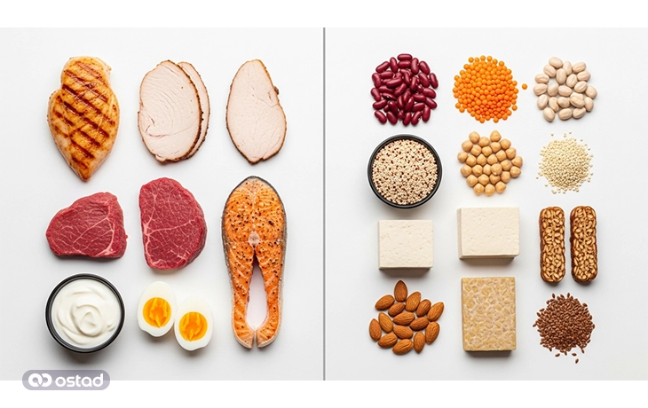 بهترین منابع پروتئین برای رشد عضلات