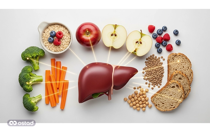 افزایش مصرف فیبر برای درمان کبد چرب