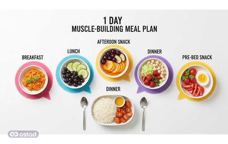برنامه غذایی برای عضله‌سازی