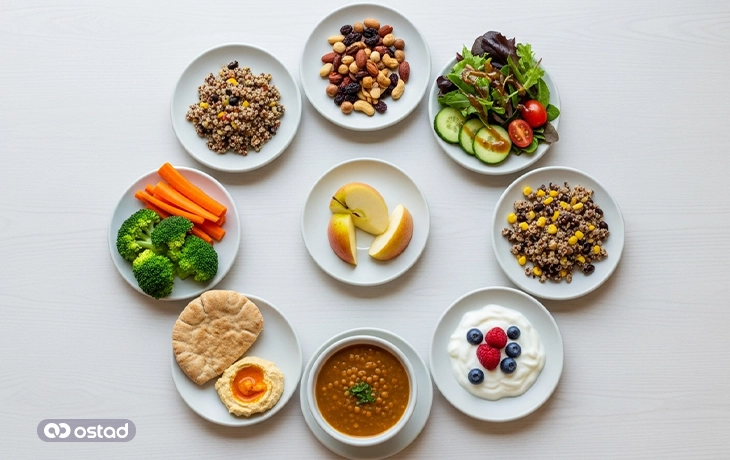 وعده‌های غذایی کوچک‌تر و منظم‌تر