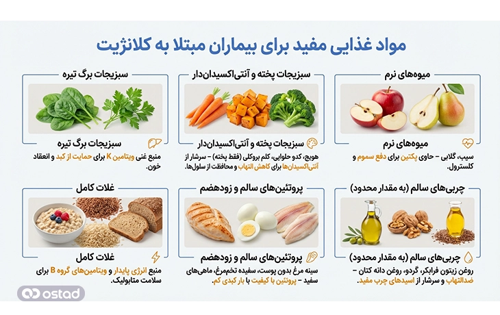 مواد غذایی مفید برای بیماران کلانژیت
