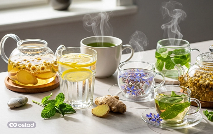 دمنوش‌های گیاهی در رژیم گروه خونی A منفی