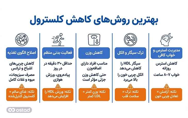 روش‌های کاهش کلسترول