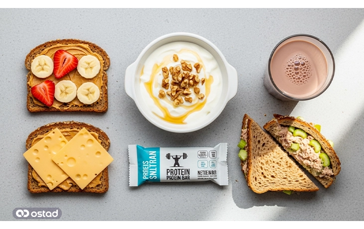 میان وعده رژیمی برای قبل و بعد از ورزش