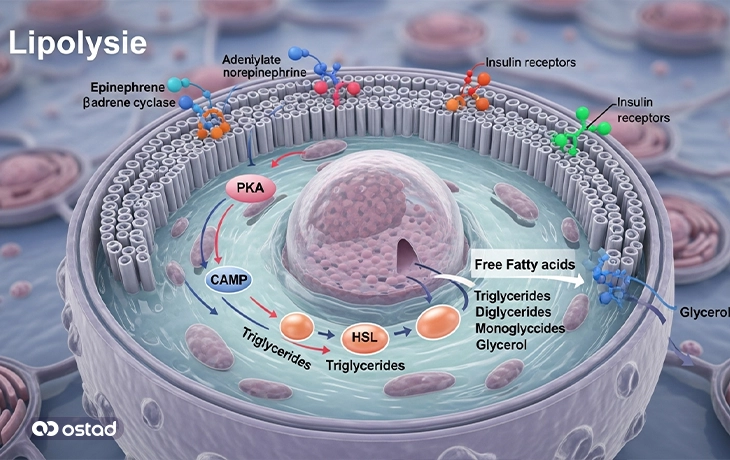 تصویر آموزشی چگونگی فرآیند لیپولیز 