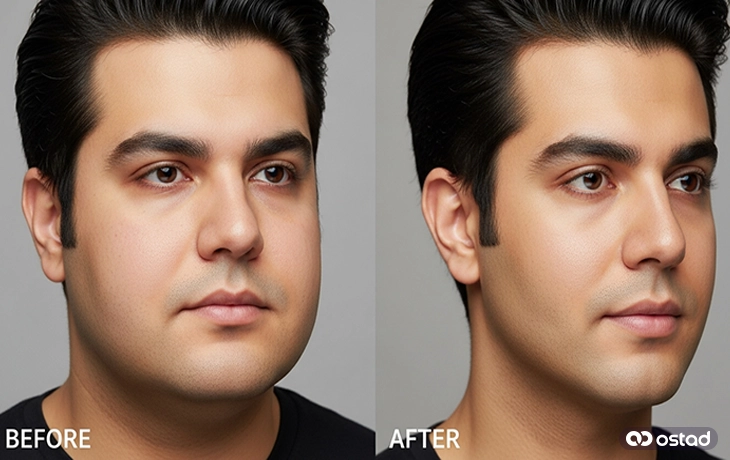 لاغری صورت پس از پیاده‌روی