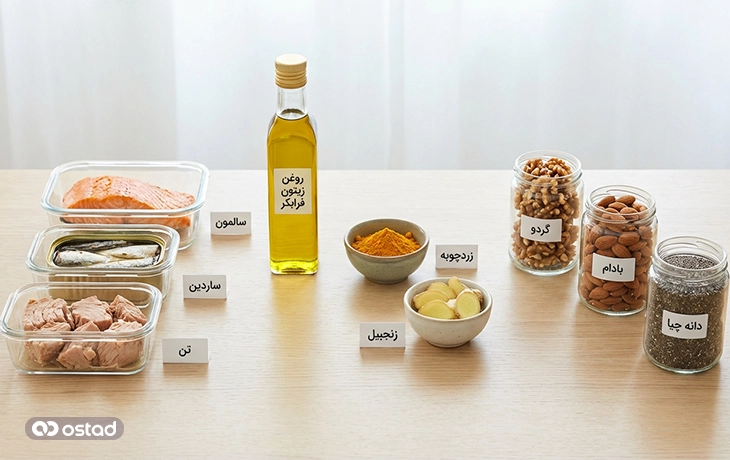 غذاهای ضدالتهاب برای آندومتریوز