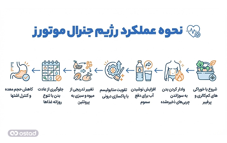 نحوه عملکرد رژیم جنرال موتورز