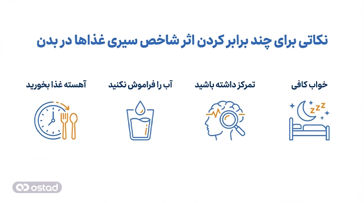 نکاتی برای چند برابر کردن اثر شاخص سیری غذا‌ها در بدن