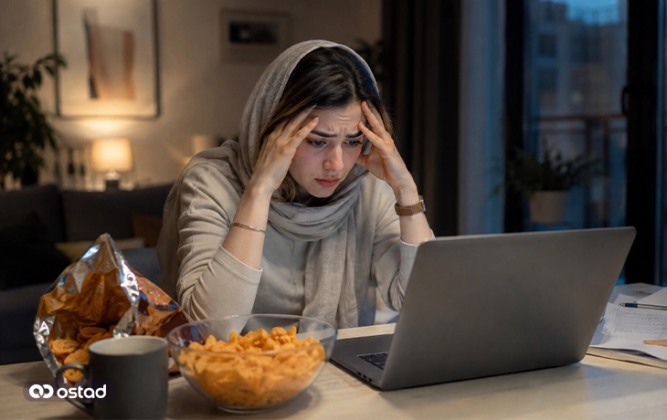 استرس بالا و عادات غذایی بد