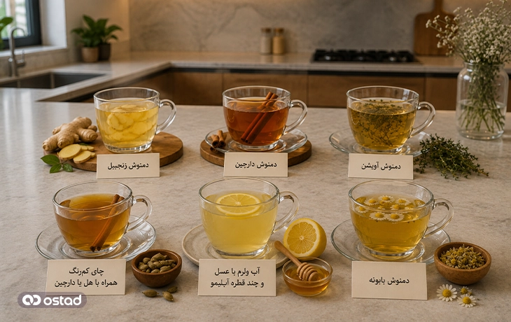 بهترین نوشیدنی‌ها و دمنوش‌ها برای طبع سرد
