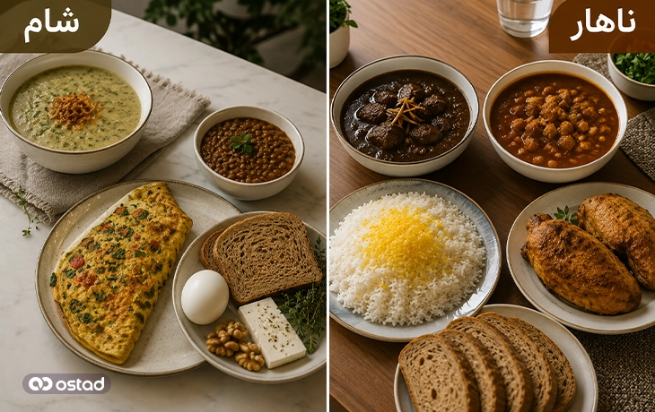 ناهار و شام مناسب افراد سردمزاج