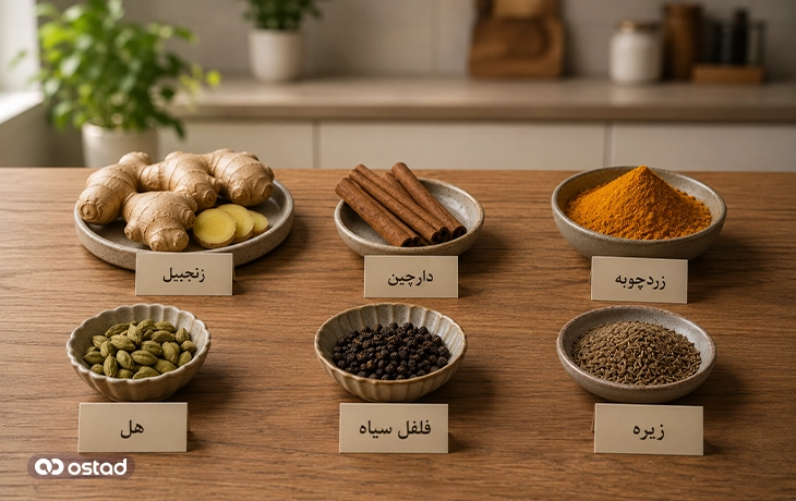 بهترین ادویه‌ها برای گرم کردن بدن