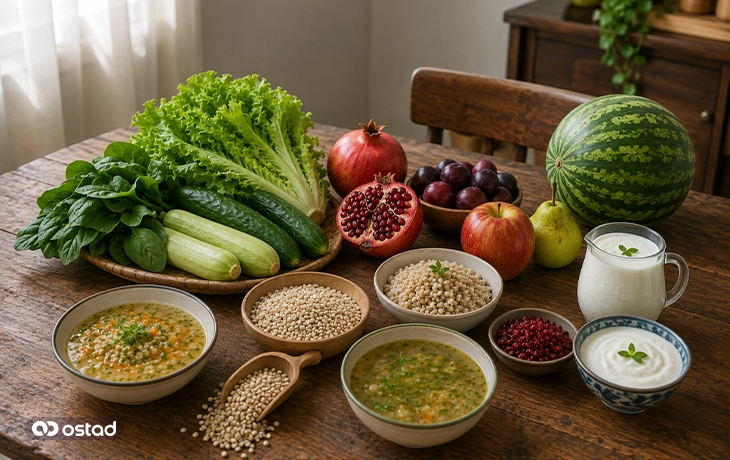 غذاهای مناسب مزاج صفراوی