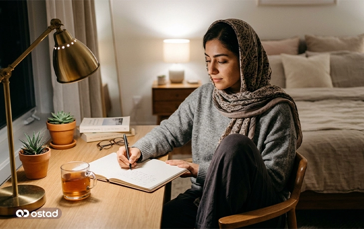 نوشتن افکار قبل خواب