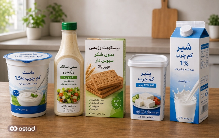 محصولات کم‌چرب (Low Fat) و قند افزوده