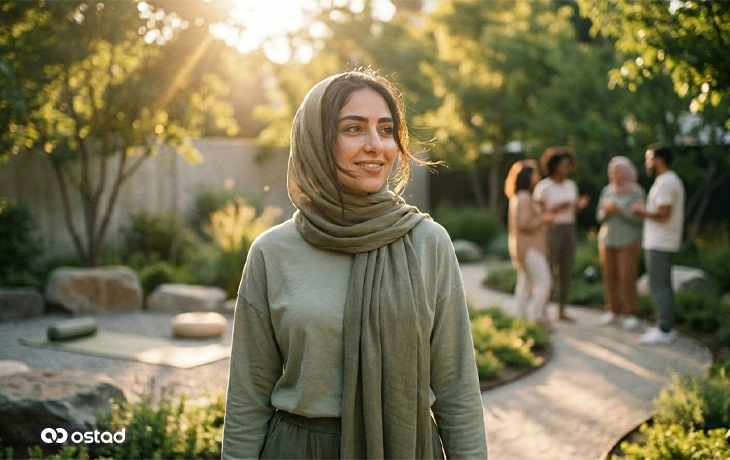 عکس یک زن با سبک زندگی سالم که مکمل رژیم ضد افسردگی است.