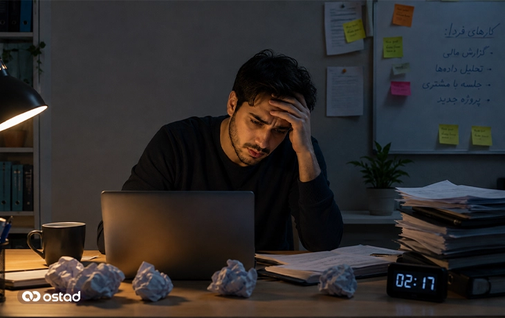 خواب ناکافی و استرس بالا