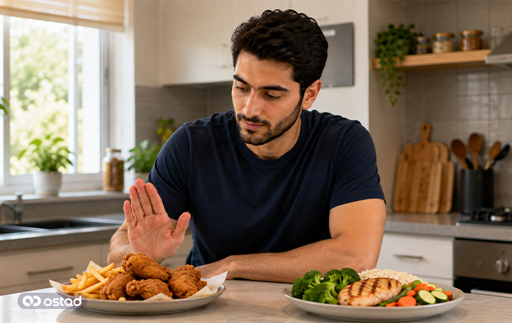 کاهش مصرف غذاهای پرچرب و سرخ‌شده