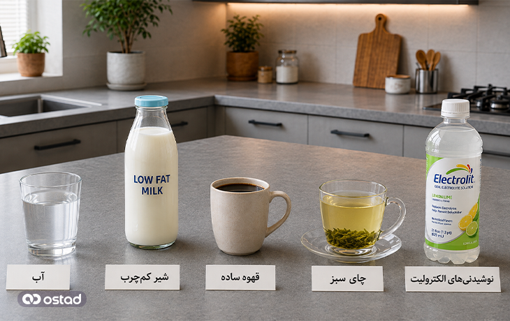 نوشیدنیهای مناسب چربیسوزی بعد از ورزش