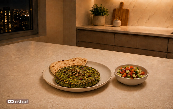 کوکو سبزی رژیمی