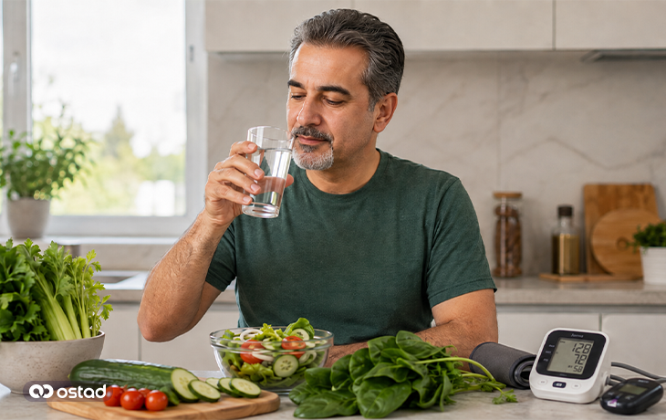 خوراکی‌های مناسب افراد مبتلا به دیابت یا فشار خون برای تامین آب مورد نیاز بدن