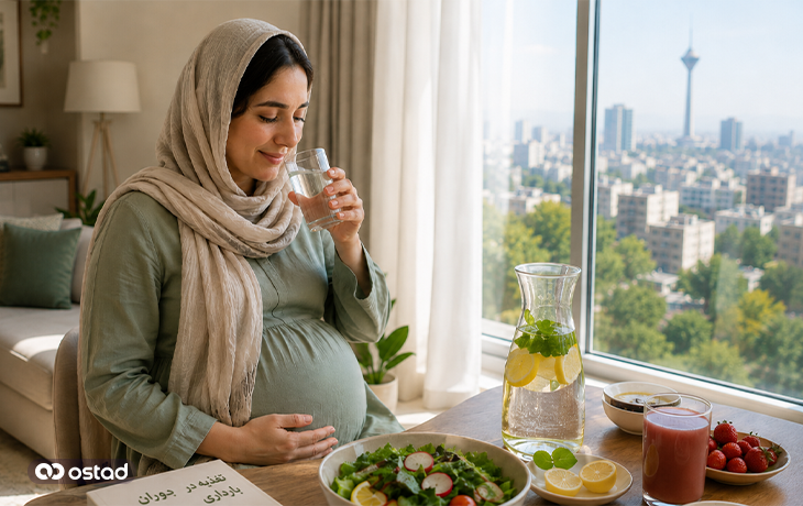 خوراکی‌های مناسب زنان باردار برای تامین آب مورد نیاز بدن