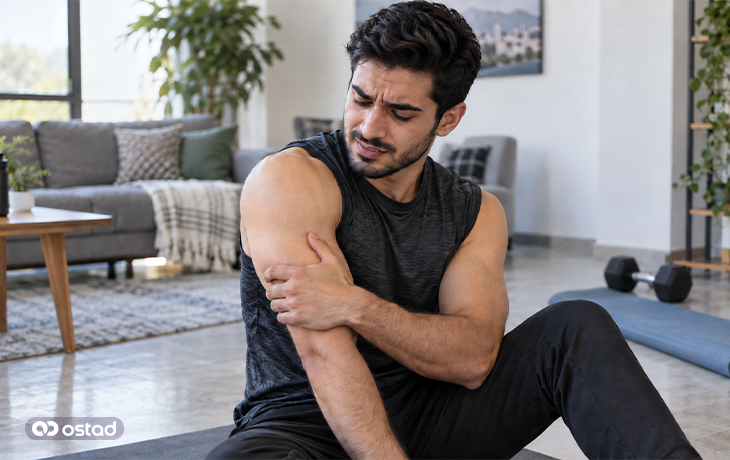 فردی با نشانه‌های DOMS