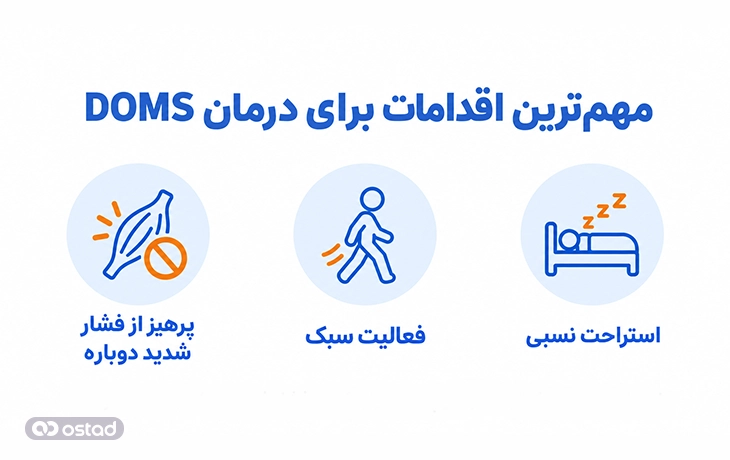 مهم‌ترین اقدامات برای درمان DOMS