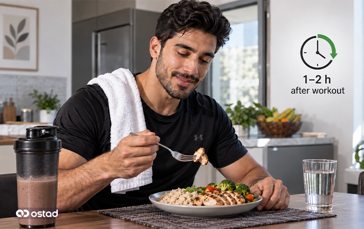 زمانبندی وعده بعد از تمرین